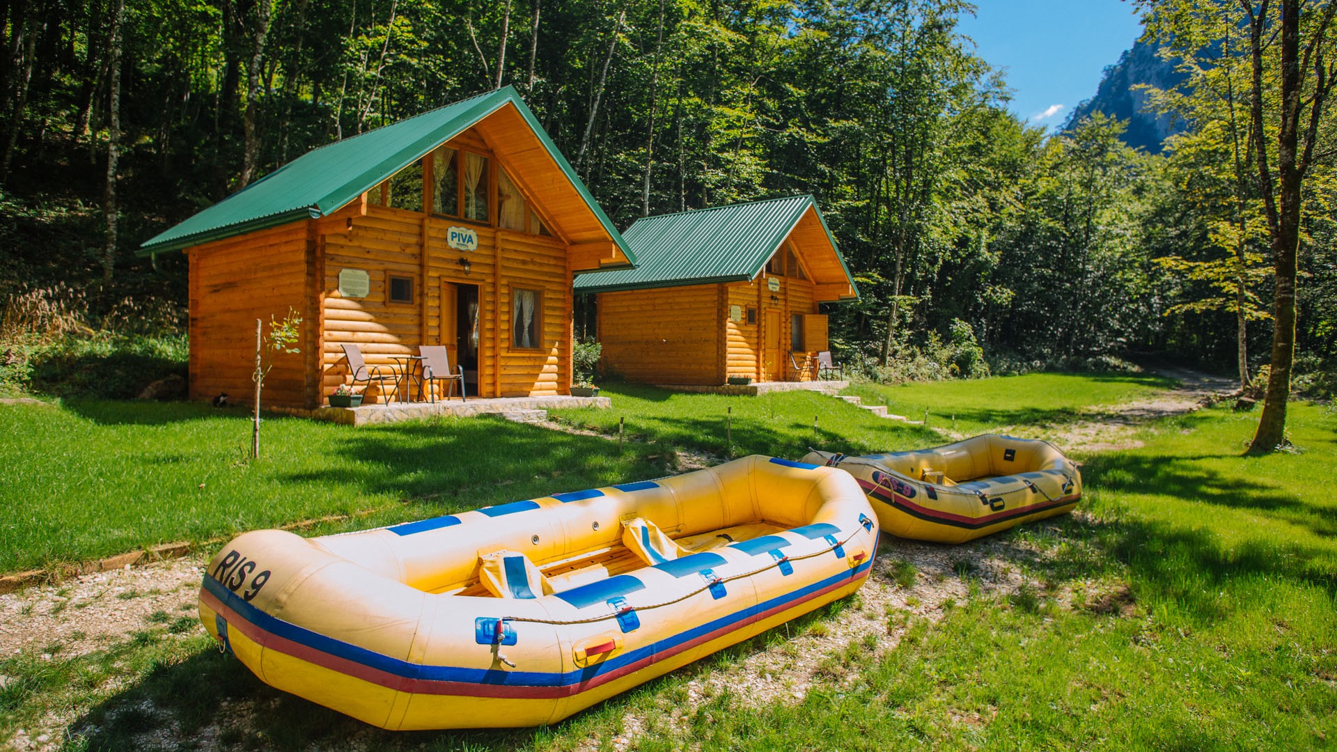 Waterfall chalets